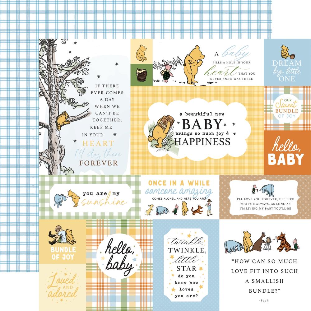 Echo Park, Winnie the Pooh Baby, Multi Journaling Cards