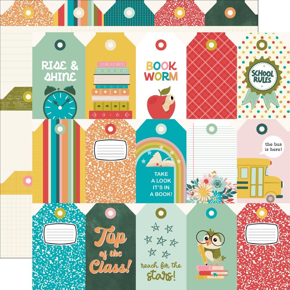 Simple Stories, 12X12 Patterned Paper, Book Fair - Tag Elements