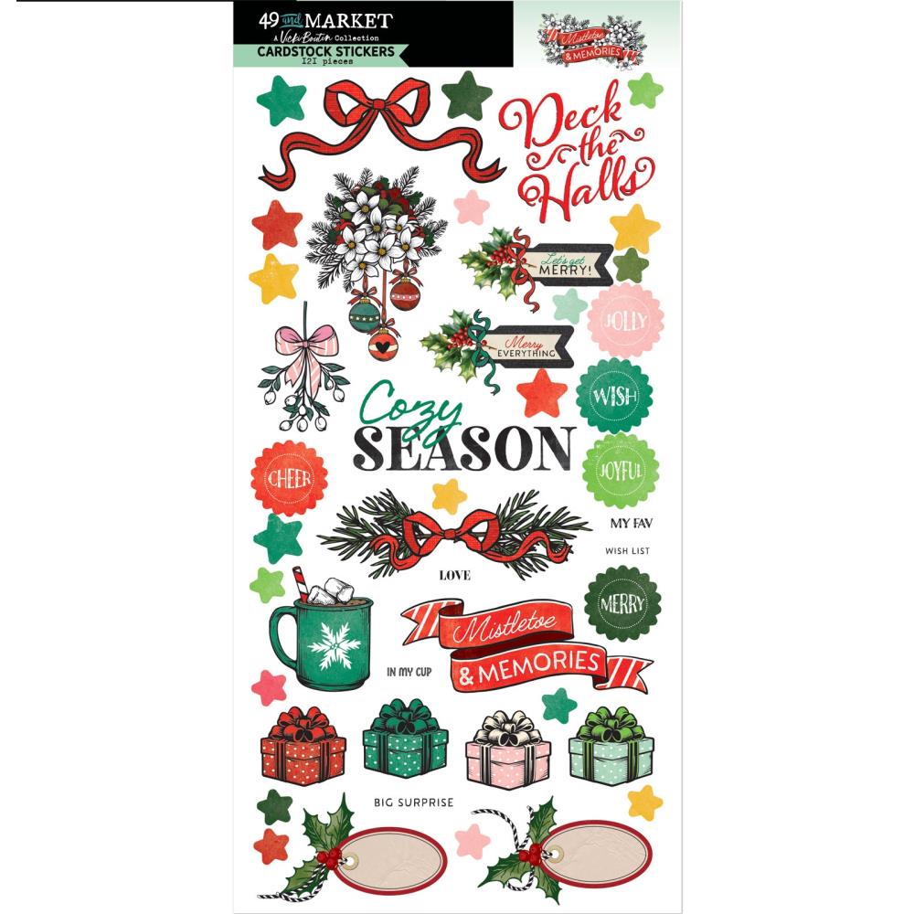 49th and Market, Mistletoe & Memories, Cardstock Stickers