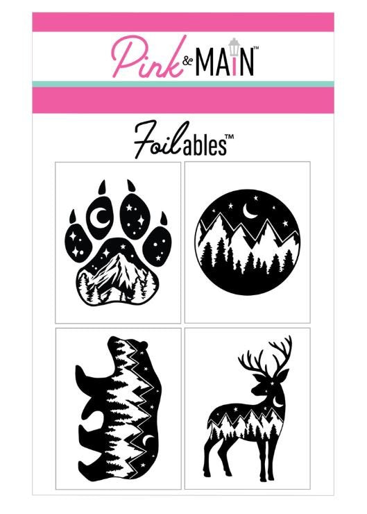 Pink & Main, Card Panels, Mountain Views Foilables