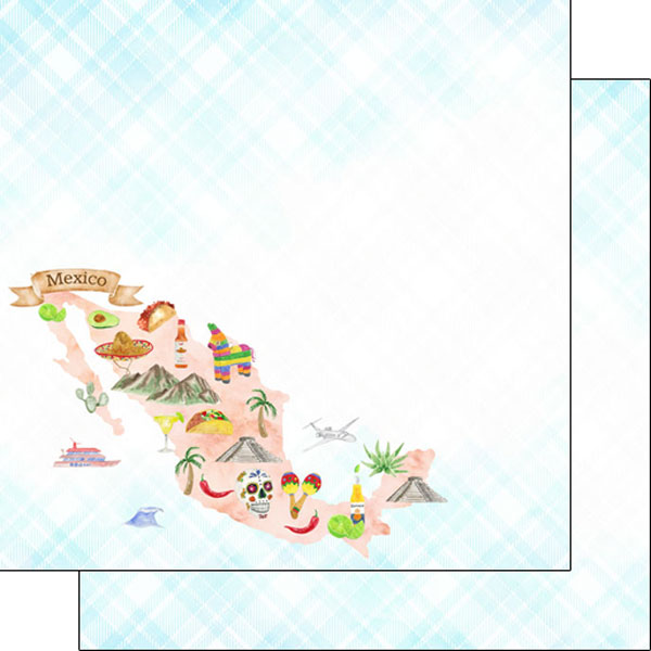 Scrapbook Customs, Mexico Map