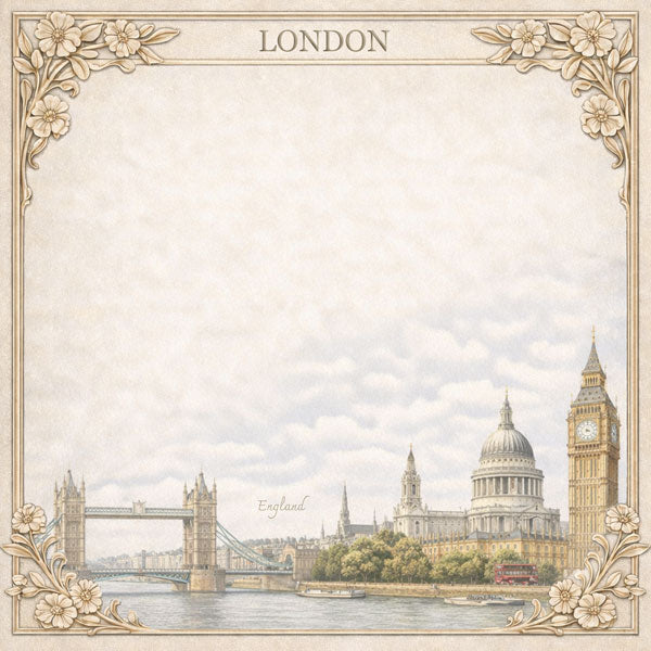 Scrapbook Customs, England London Wander Paper