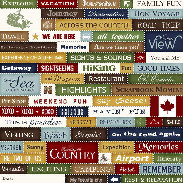 Scrapbook Customs, Canada Chic Collage Paper