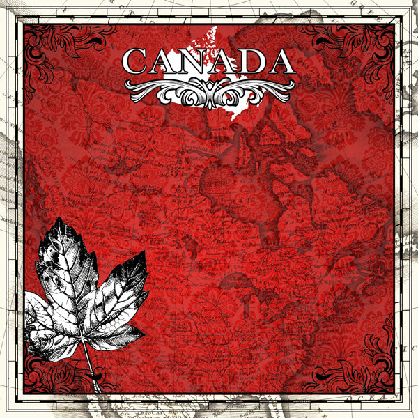 Scrapbook Customs, Sightseeing Canada Paper