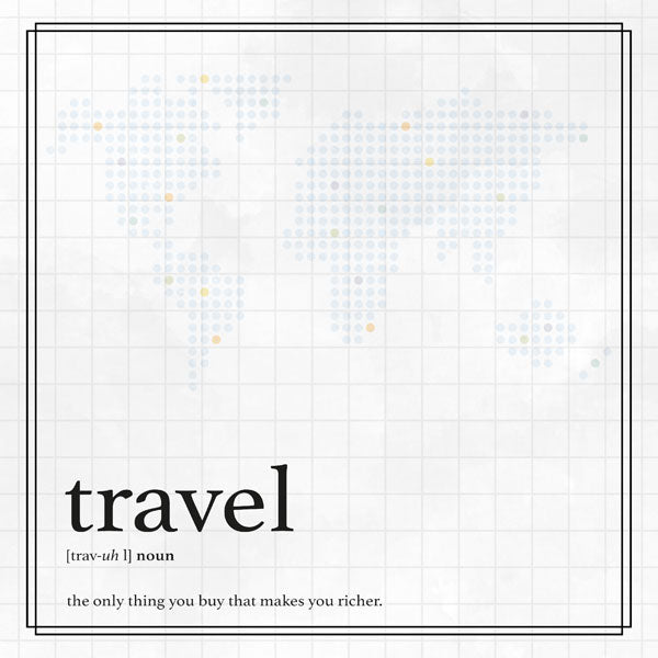 Scrapbook Customs, Travel Definition Border Paper