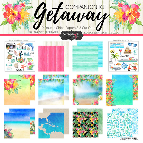 Scrapbook Customs, Getaway Tropical Paper pack