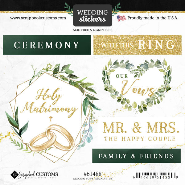 Scrapbook Customs, Wedding Vows