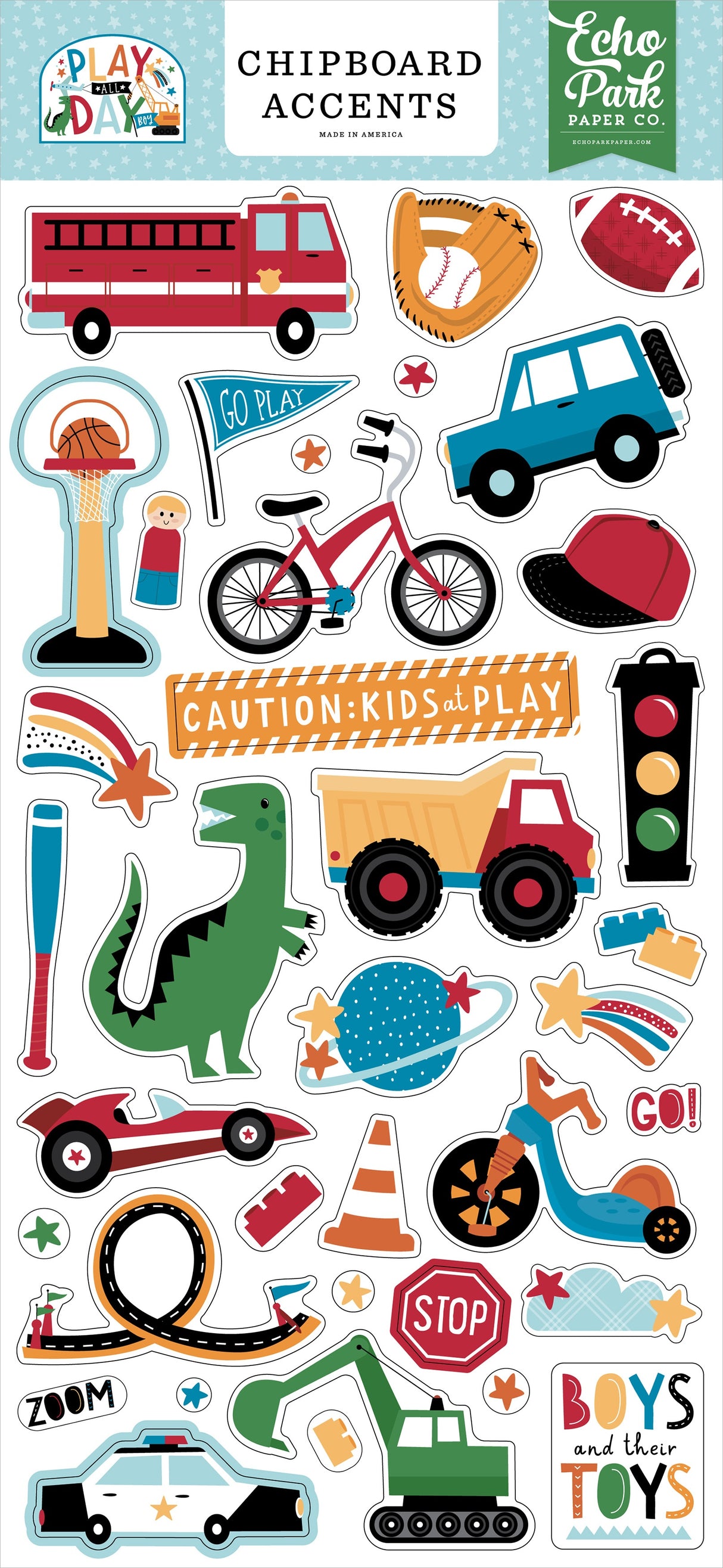 Echo Park, Play all Day Chipboard Accents