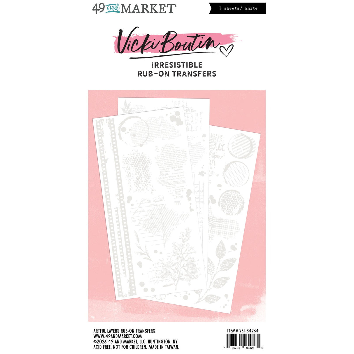 49 and Market, Vicki Boutin, Irresistible Rub-On Transfers - Layers