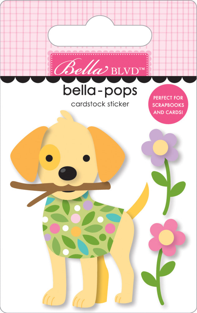 Bella-pops 3D Cardstock Sticker, Tail Wagger