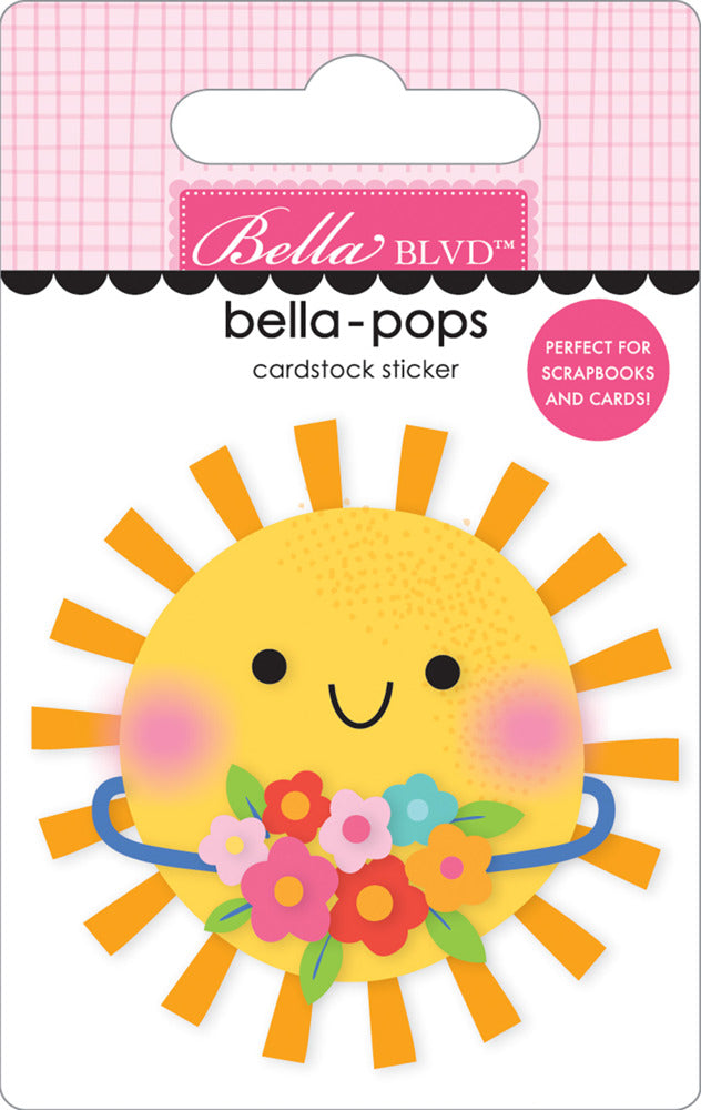 Bella Blvd, Bella-pops 3D Cardstock Sticker, Rays and Roses
