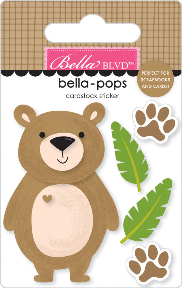 Bella Blvd,. 3D Sticker, Zoo Days, Happy Bear