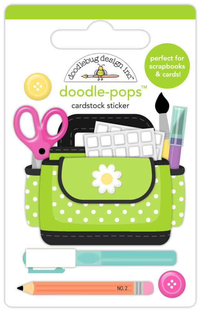Doodlebug, Doodle-pops 3D Cardstock Sticker, Crafty Girl