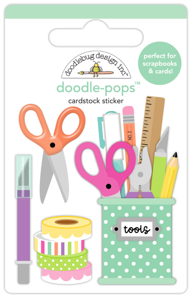 Doodlebug, Doodle-pops 3D Cardstock Sticker, Tools Of The Trade