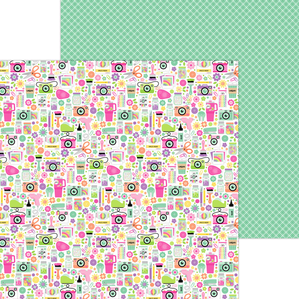 Doodlebug, 12X12 Patterned Paper, Color Me Crafty - Color Me Crafty