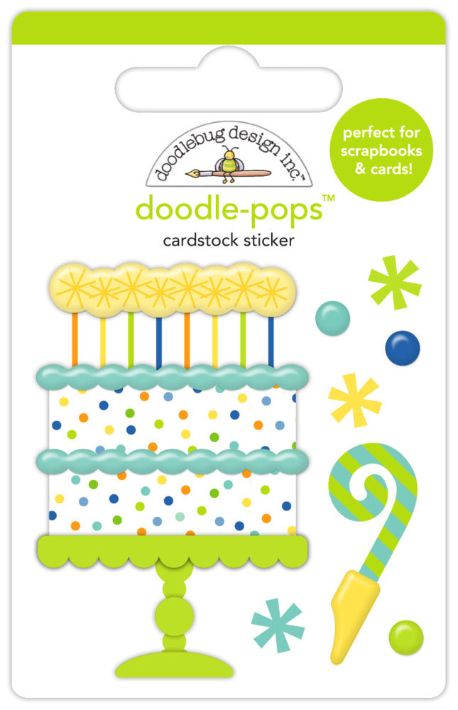 Doodlebug, Doodle-pops Cardstock Sticker, Party Time Pre-order