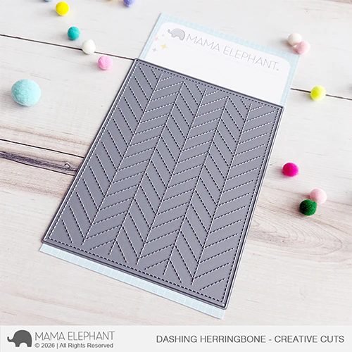 Mama Elephant, Dashing Herringbone Die cut