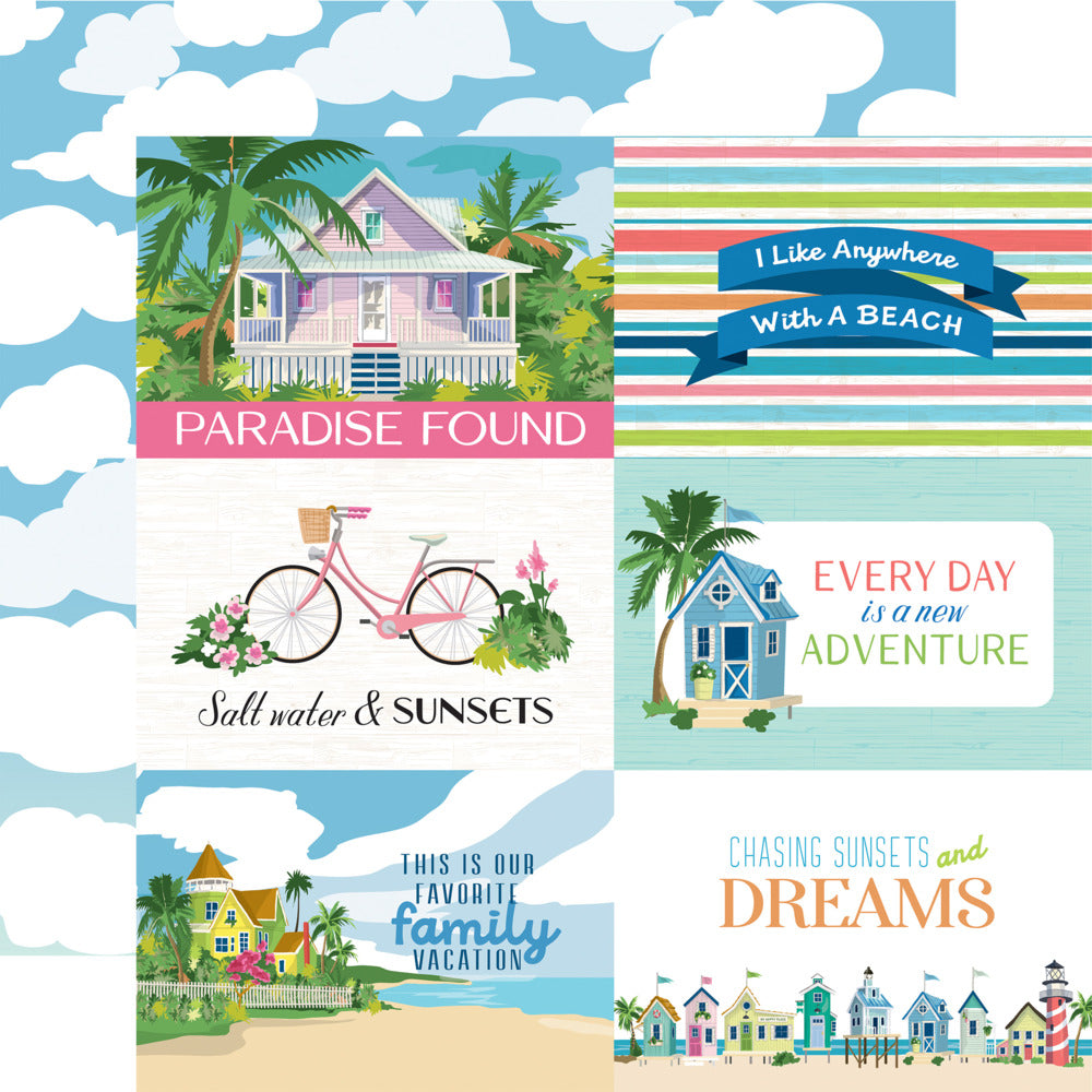 Carta Bella; Beach Town; 6 x 4 Journaling Cards