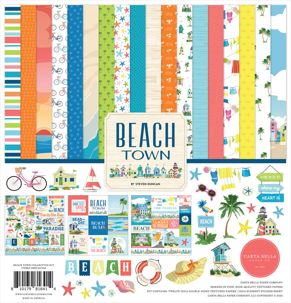 Carta Bella; Beach Town paper pack