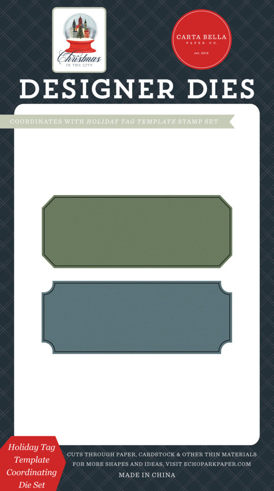 Echo Park, Die, Christmas in the City - Holiday Tag Template