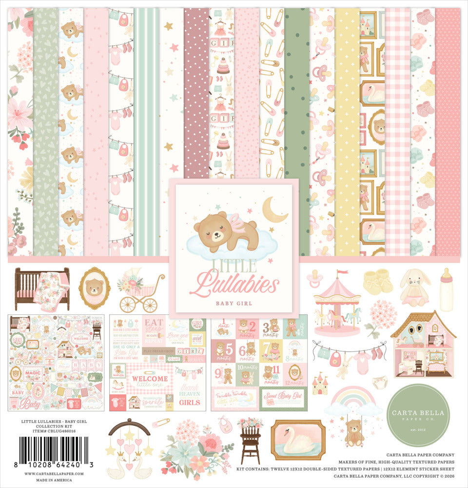 Echo Park, 12x12 Collection Kit, Little Lullabies Baby Girl