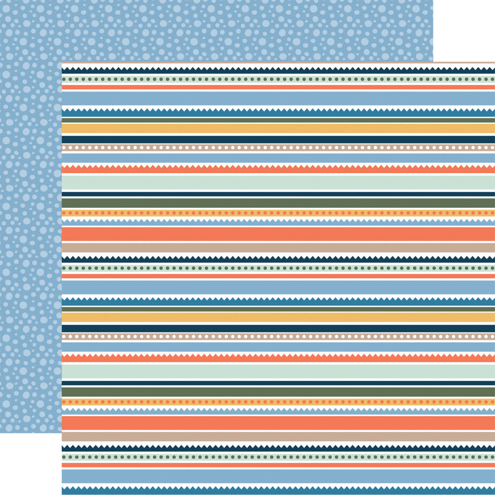 Echo Park, 12X12 Patterned Paper, My Favorite Monster - So Very Cute Stripes