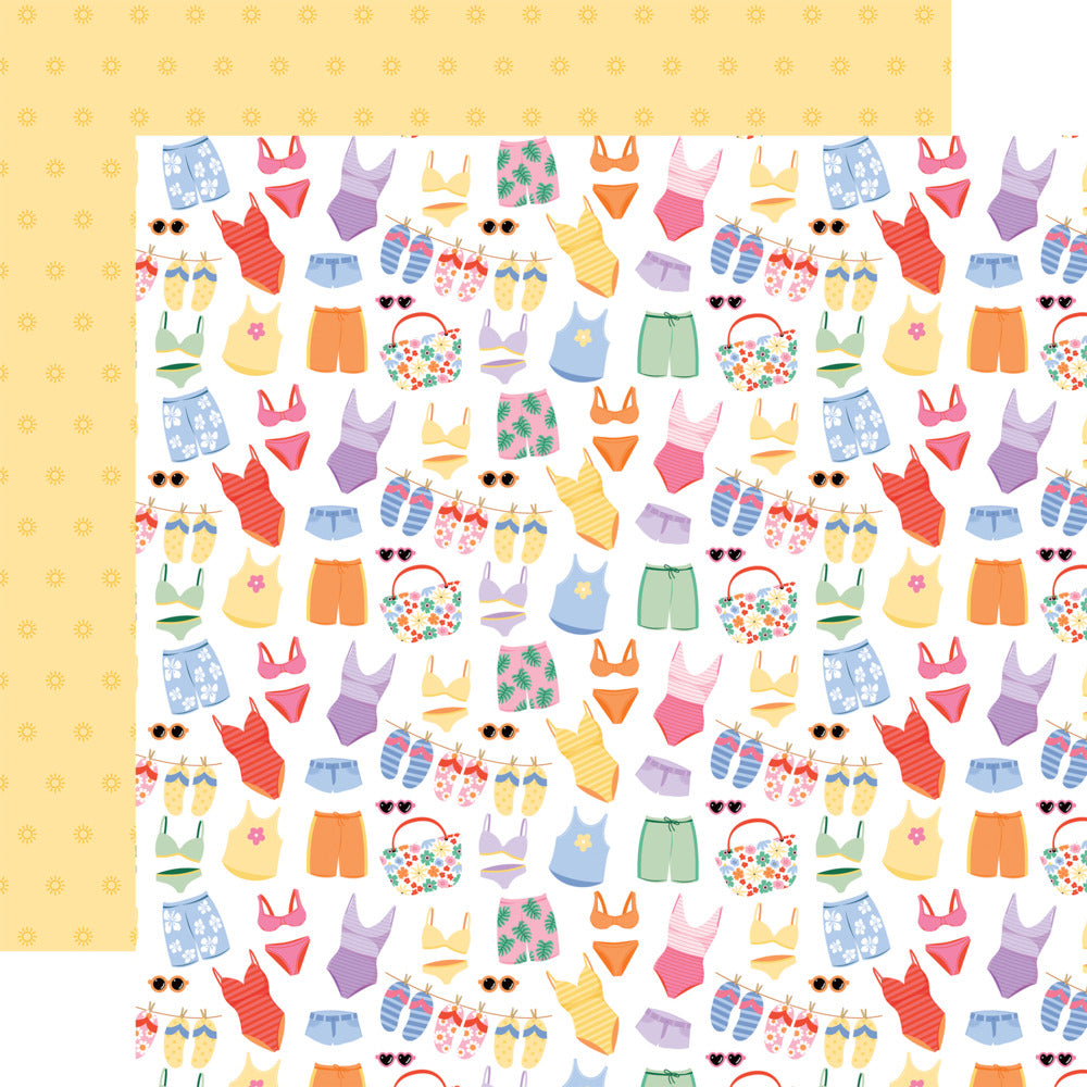 Echo Park, 12X12 Patterned Paper, Our Groovy Summer - Summer Day Essentials