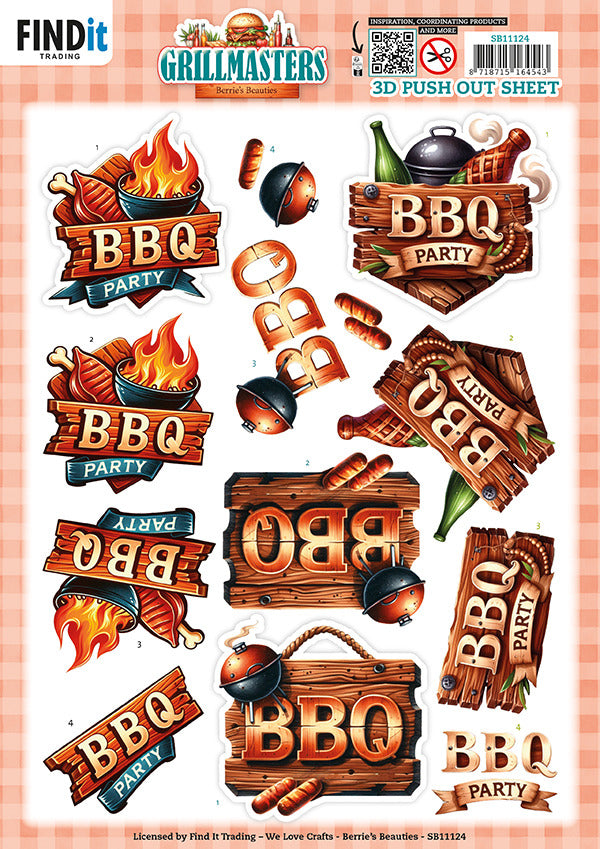Find It,Berries Beauties 3D Push Out Sheet, Grillmasters - Backyard Feast Pre-order