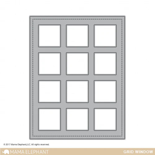 Mama Elephant, Grid Window Die Cut