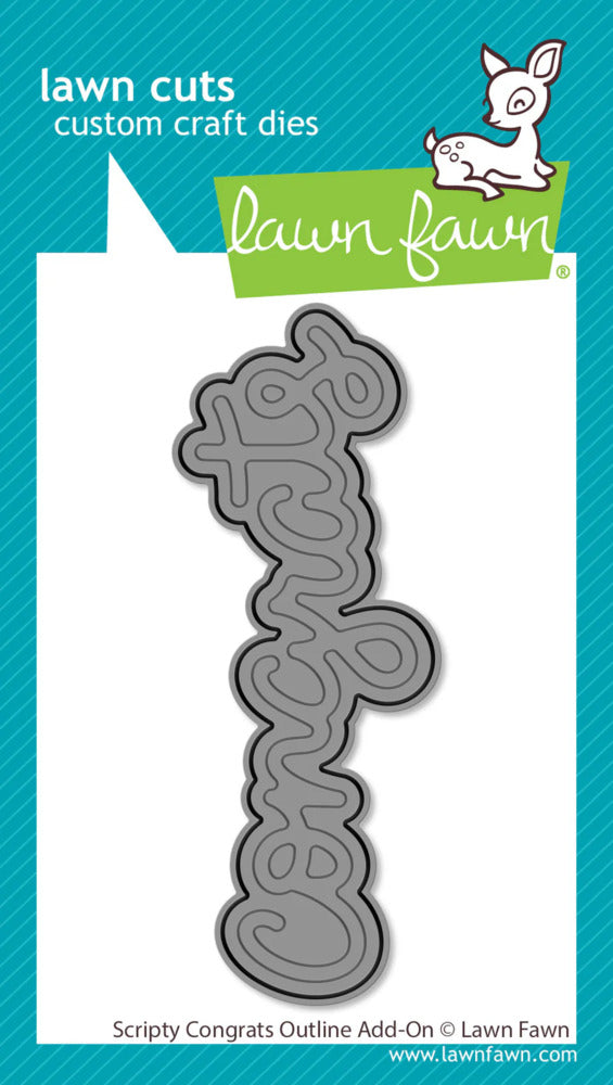 Lawn Fawn, Scripty Congrats! Add On Outline Die Cut