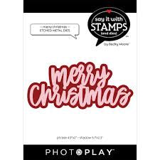 Photoplay; Merry Christmas metal dies