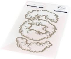 Pink Fresh Studio, Charming Floral Wreath Stamp & Die cut