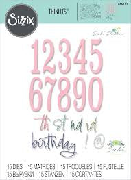Sizzix, Thinlets, Fabulous Birthday Numbers Die Cut
