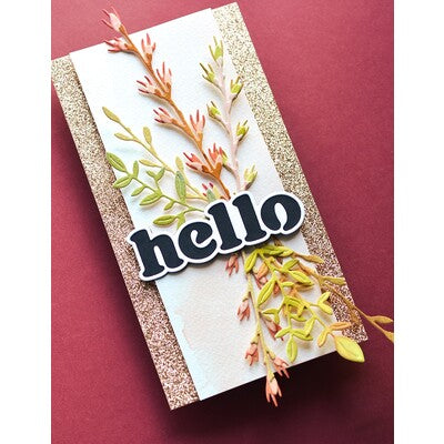 Memory Box, Big Hello Vintage Sentiment Die Cut