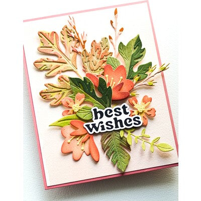 Memory Box, Best Wishes Vintage Sentiment Die Cut