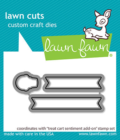 Lawn Fawn, Treat Cart Sentiment Stamp & Die Set