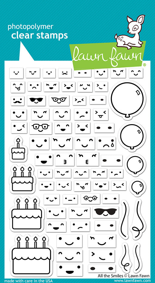 Lawn Fawn, All the Smiles Stamp & Die Set