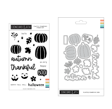 Concord & 9th, Playful Pumpkins Stamp & Die Set