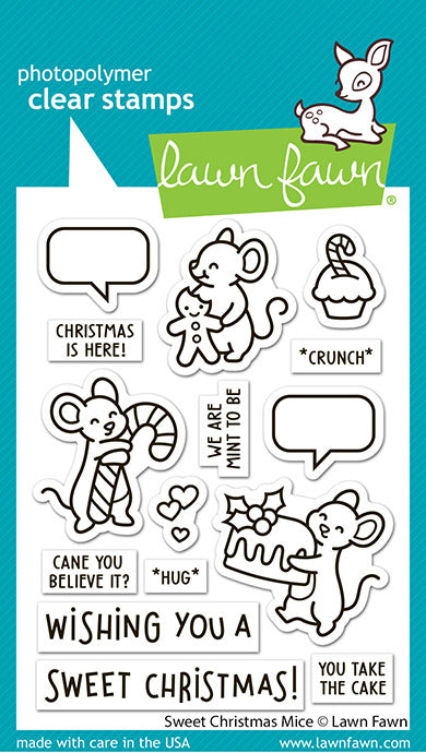 Lawn Fawn, Clear Stamp, Sweet Christmas Mice