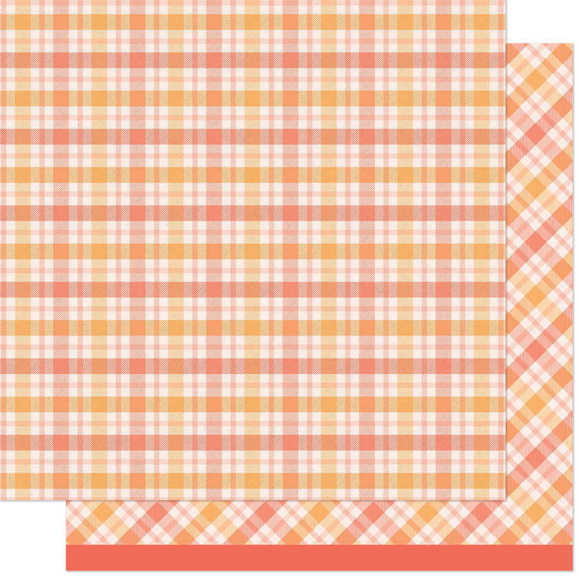 12X12 Patterned Paper, Favortie Flannel Fall - Pumpkin Spice
