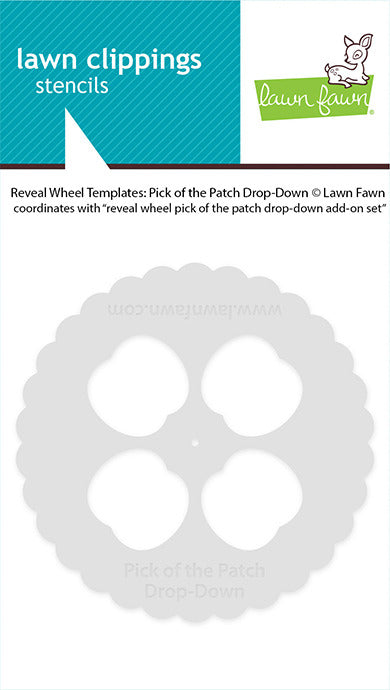 Lawn Fawn, Stencil, Reveal Wheel Templates: Pick Of The Patch Drop-Down