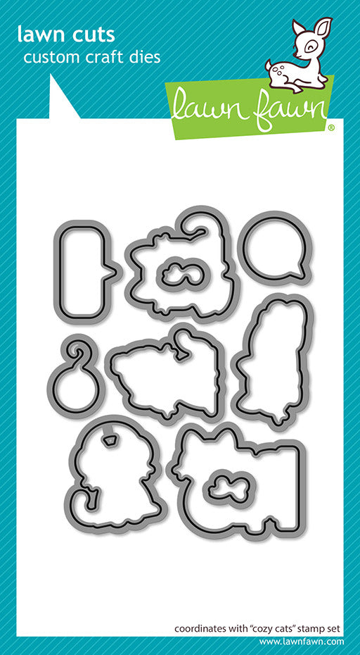 Lawn Fawn, Cozy Cats Stamps & Die Set