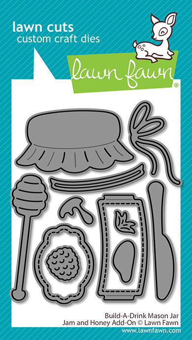Lawn Fawn, Build-a-Drink Mason Jar Jam and Honey Add-On