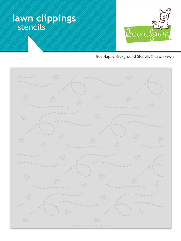 Lawn Fawn, Bee Happy Stencil Background