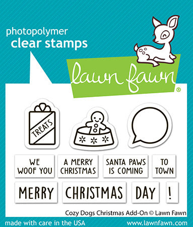 Lawn Fawn, Cozy Dogs Stamp& Die Set Add On Set