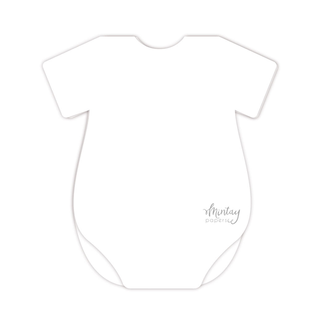 Mintay, Basic Baby Onesie Card Base, White (5 pc)