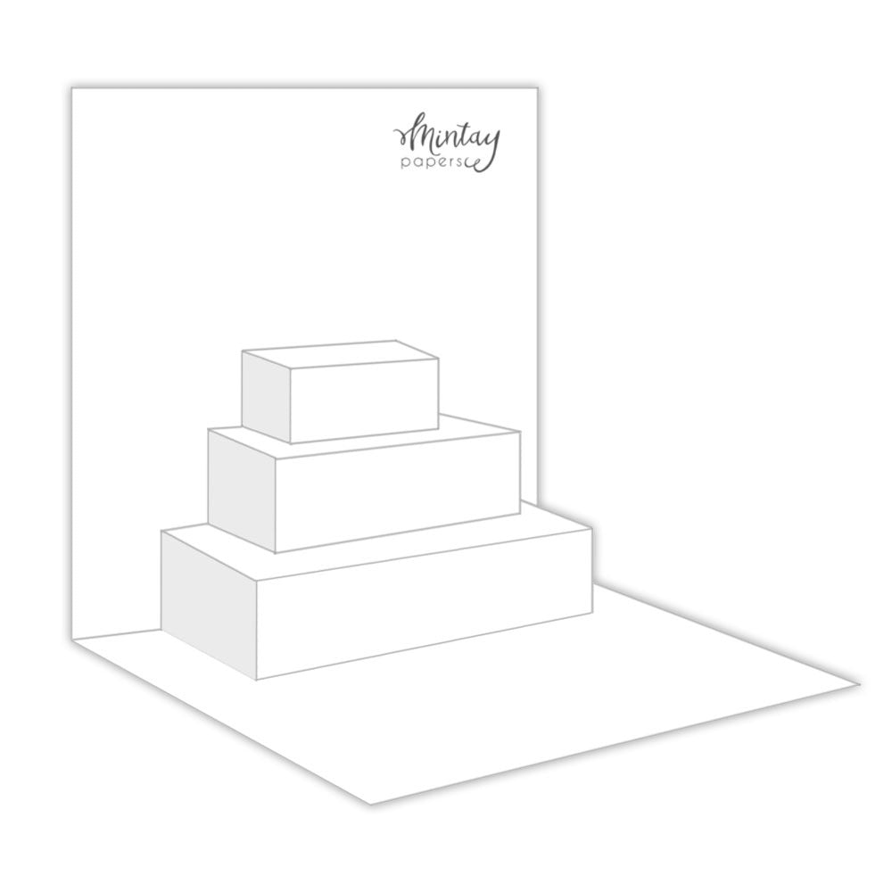 Mintay, Basic Pop-Up Card Insert, White (5 pc)