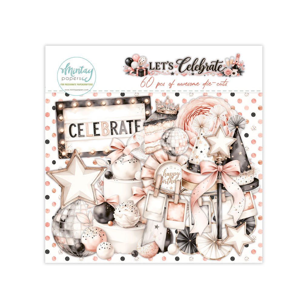 Mintay, Paper Die Cuts, Let's Celebrate (60pc)