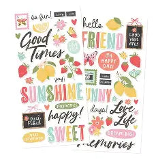 Simple Stories; Pink Lemonade, Foam Stickers