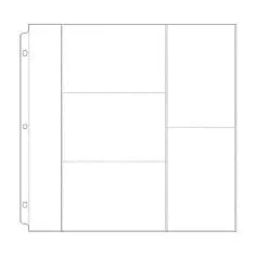 American Crafts, We R Makers, Ring Photo Sleeves 3-6x4, 2-4x6,1-12x2